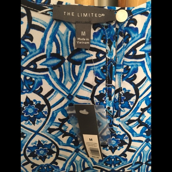 NWT - The Limited Mykonos Border Blouse - Picture 2 of 2
